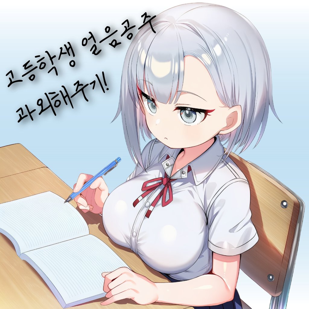 고등학생 얼음공주 과외해주기